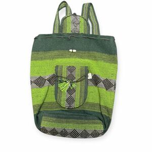 ARTESANÍAS LILLO Women’s Green Black Woven Backpack Bag